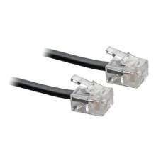 Consoletronic 20m ADSL Cable Black - Premium Quality/Gold Plated Contact Pins/High Speed Internet Broadband/Router or Modem to RJ11 Phone Socket or
