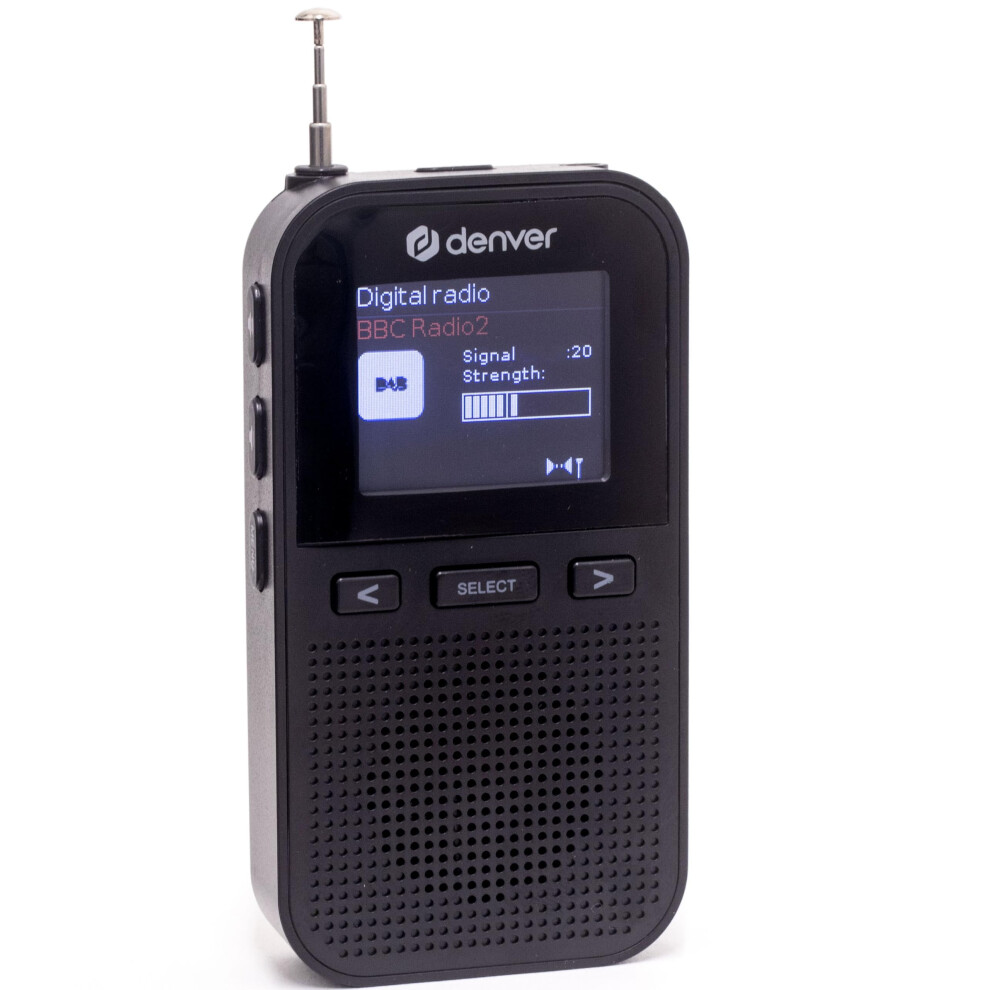 Photos - Radio / Clock Denver Pocket DAB Radio Portable Radio- DAB Plus Digital Radios with Rechargeable FM Radio,Speaker & Headphone Jack - Mini S 