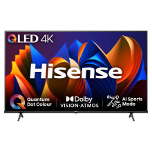 Hisense 50 Inch 4K QLED Smart TV 50E77NQTUK - Quantum Dot Colour, 4K AI Processor, Dolby Vision Atmos, Smooth Motion, Sports Mode, Vidaa OS with Free