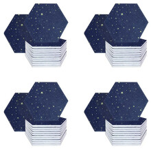 48 Pack Starry Sky Hexagon Akoestische Panelen, Geluiddempende Vulling, Geluidsabsorberend Paneel voor Studio Akoestische Behandeling