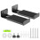 PlusAcc Universal Adjustable Wall Mount Brackets Holder for Soundbar Black 1