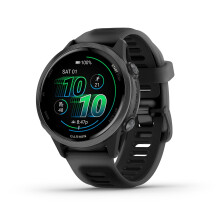 Garmin Forerunner 570, 42mm, Advanced GPS Running and Triathlon Smartwatch, AMOLED Display, Training and Recovery Features, Slate Gray Aluminum wi