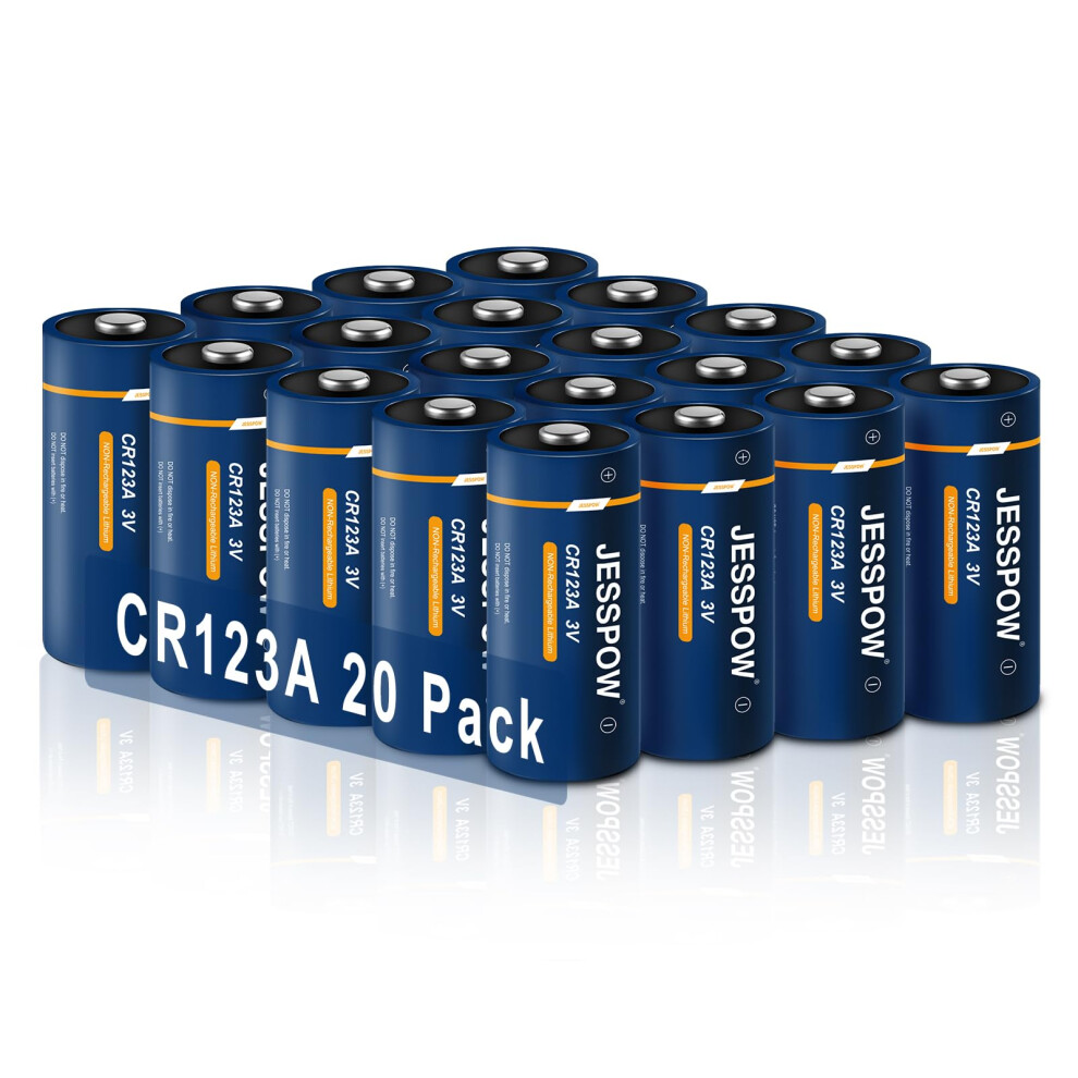 20 Pack Cr123a 3V Lithium Batteries, Cr123a Battery, 123 Batteries Lithium For Flashlight Alarm Smart Sensor Microphones ToysãNon-Rechargeableã 5006839375598