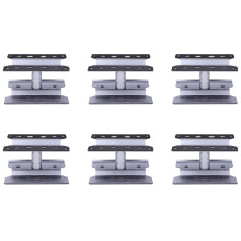 6X Metall RC Auto Arbeitsplatz Arbeiten Stand Reparatur 360 Grad Drehung für 1/8 1/10 1/12 1/16 Modelle, Grau