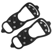 4x 8 Teeth Ice Gripper Spike for Shoes Winter Outdoor Anti-Slip Hiking Ice Snow Crampons Anti-Slip Shoe