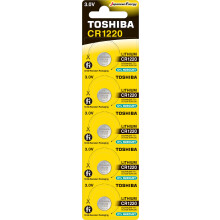 Toshiba CR1220 3V Lithium Coin Cell Battery Pack of 5