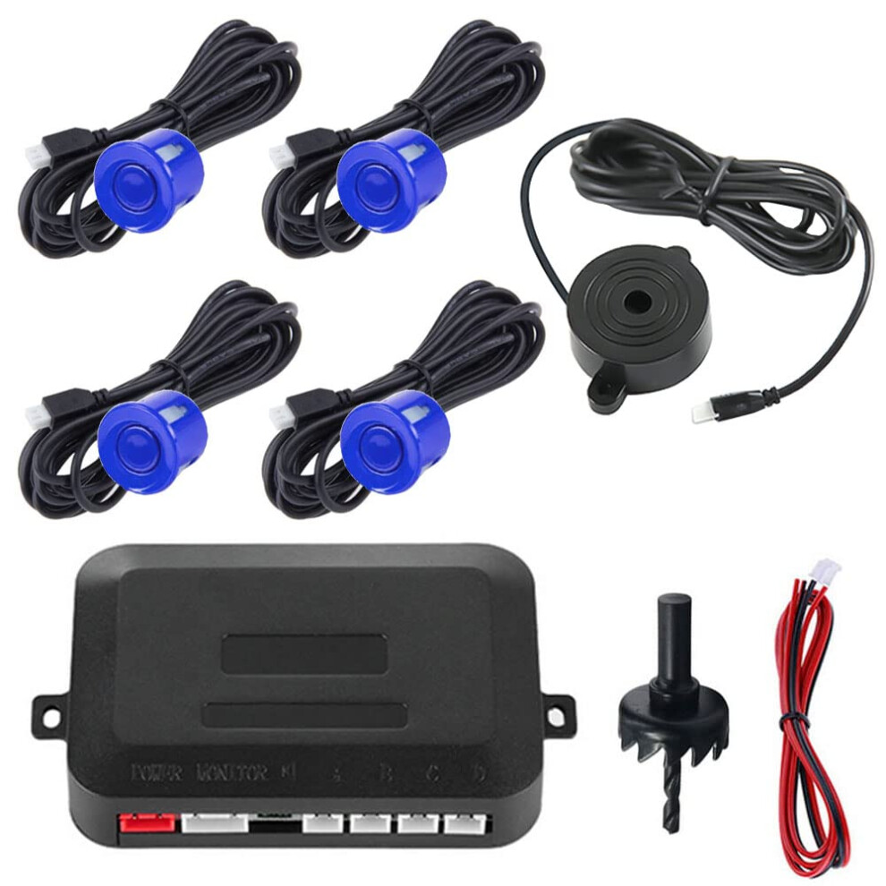 Mocnt Car Reverse Parking Sensors Car Rear Reverse Parking Radar System Car Parking Sensor Kit 4 Rear Sensor Auto Sound Alarm Alert Reverse Backup Ra 5007015687849