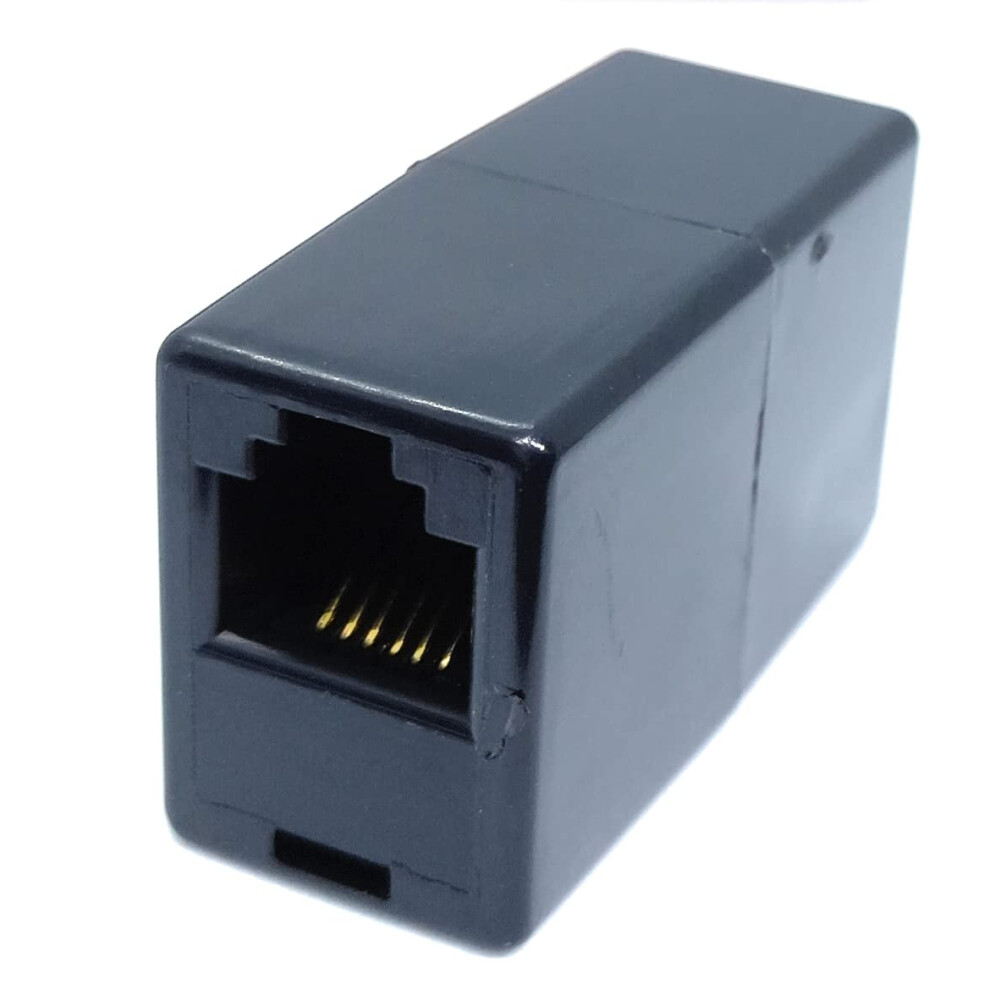 Drut Rj12 To Rj12 Coupler Adapter (6P6c) In-Line Straight Wired Rj12/Rj11 Adsl Connector Socket Black 5009140787883