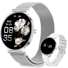 Smart Watches for Women Men (8mm Ultra-Thin), 1.32" AMOLED Fitness Trackers with Heart Rate/Sleep/SpO2 Monitor, 7-Days Battery, Answer/Make Call, 100