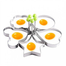 5-Piece Cookie Cutters Set Stainless Steel, Assorted Shapes, Non-Stick, Silver