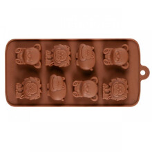 (Tablete) Wild Animals Silicone Chocolate Mold, 21x10x1cm, for Making Chocolate Candies Jelly Ice Cubes, Original Deals