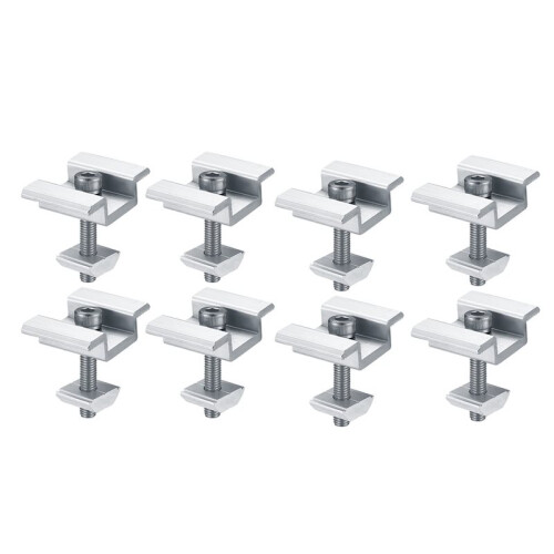 40Pack Solar Panel Mounting Brackets, Solar Panel End Clamps, Centre Clamps, for PV Solar Panel Solar Module 30mm 1