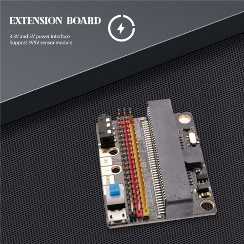 Micro-Bit Expansion Board IOBIT V2.0 Breakout Adapter Shield with Buzzer for BBC Micro:Bit Kids'S Python  Programming 2