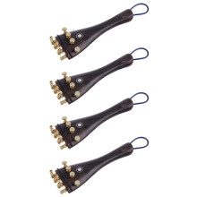 4X Ebenholz 4/4 Violine Geige Saitenhalter