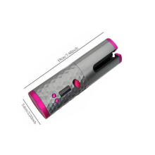 Black Electric Auto Rotating Cordless Automatic Hair Curler | Portable Curling Tongs