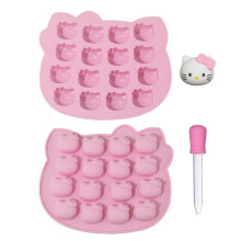 (Purple) Caravaan Silicone Mold Set Chocolate Mold Candy Mold Ice Mold Baking Mold BPA-Free Pink 3-Pack with 1 CCmax Pipette 2 Molds 16x18cm