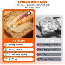 Heated Butter Knife Spreader, Rechargeable Electric Butter Knife,Heats in 6 Seconds,Quickly Melt Cold Hard Butter Jam