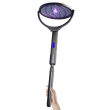 Retractable Electric Mosquito Racket Rechargeable Rotating- Mosquito Indoor Outdoor Dual-Use Fly Bug Zapper