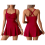 Claret ruched crossover swimdress one piece 3
