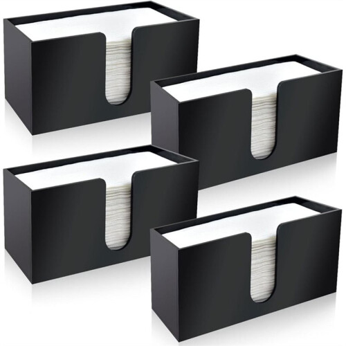 4 Stück Tischgewebehalter, Acryl-Gewebespender, Badezimmer-Gewebespender, Küchen-Gewebespender