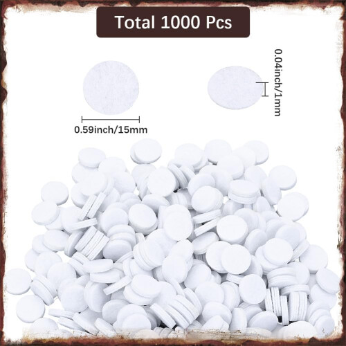 White Round Felt Pads 15mm 2000pcs 1