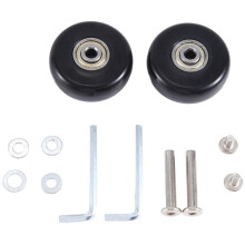 50X18mm Set of 2 Luggage Suitcase Replacement Wheels,PU Swivel Caster Wheels Carbon Steel Bearings Repair Kits