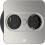 BACHMANN Bachmann, TWIST 2 1xCEE7/3 1xUSB A/C 22W 2,0m AEH Edelstahl-Optik ecki 1