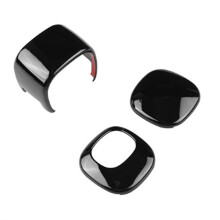 Cubierta de Pomo de Palanca de Cambios de Coche Negra Brillante, Pegatina Embellecedora de Balonmano, Accesorios Interiores para Sienta