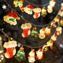 Festive LED Garland with 10 Lights Santa Decorative 1.5M — led string lights, christmas ornaments, christmas decorations