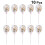 FRCOLOR sequined cake toppers 10 pcs 3