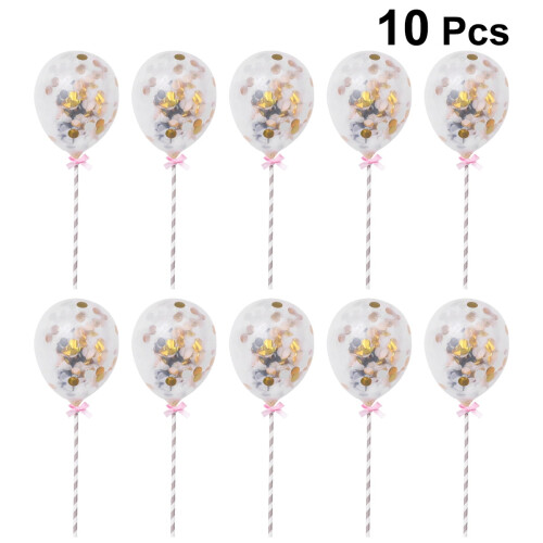 FRCOLOR sequined cake toppers 10 pcs 2