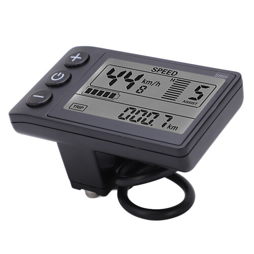 Electric Cycle Control Panel S866 LCD Meter 24V 36V 48V 1