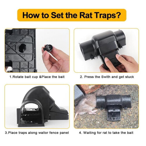 Rat Reaper Rat Traps Outdoor Humane Instant Kill 2 Pack 2