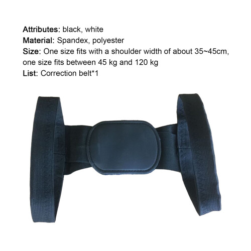 Posture Corrector Ergonomic Design Rectify Posture Adjustable Bad Posture Upper Back Brace Corrector for Back Pain,Black 1