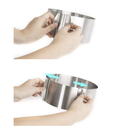 Adjustable Cake Pan 16-30cm Diameter 12cm Height Nonstick Expandable Baking Mold 2