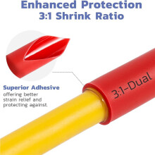 440PCS 3:1 Heat Shrink Tubing Kit, Adhesive Lined Marine Resistant Grade Shrink Wrap - 1.75in Length 6 Size 1/8in-3/4in