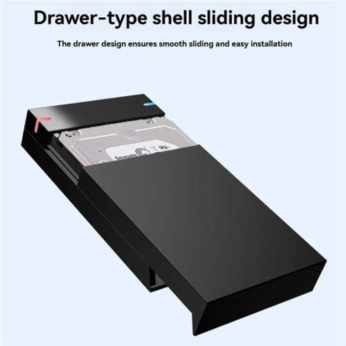 Caixa para HDD de 3,5 Polegadas, USB 3.0 para , Leitor de Disco Rígido Externo de Alta Velocidade para PC e Laptop, Plugue Do Reino Unido