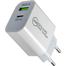 USB-C Charger Adapter, 20W Dual Port Wall Charger, Quick Charge 3.0, Compatible with iPhone and Samsung