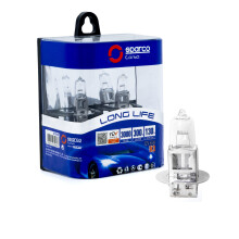 Sparco halogén izzók H3 12V 3000K sárga 55W PK22s, 2 db