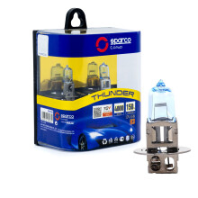 Sparco Halogenpærer H3 12V 4000K Varmhvide 55W PK22s, 2 stk.