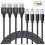USB C Fast Charging and Data Transfer Cable, Braided Nylon, 4 Pack, 1m, 2m, 3m, Durable for Daily Use 1