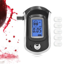 Portable Digital Breathalyzer with LCD Screen, Lightweight Electronic Alcohol Tester, Police-Style Breath Analyzer with