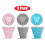 3 Pack 270 ml Foldable Silicone Telescopic Cup for Camping and Travel 1