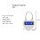 4X   Lock LCD Display  Lock Multifunction Electronic Timer, USB Rechargeable Temporary Timer Padlock 6