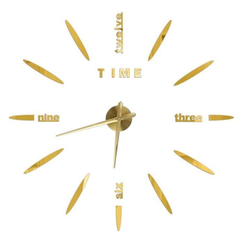 Modern 3D DIY Wall Clock, Acrylic Mirror Sticker Quartz Analog Clock, Large Decorative Home Office Timepiece