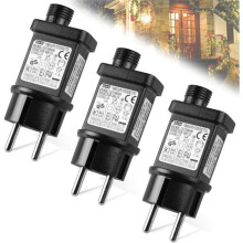 31V 6W LED Transformer, 3-Piece Plug-in Set with Timer Function, IP44 Waterproof Indoor Outdoor Lighting Adapter