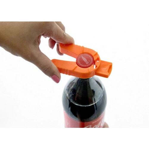 Multifunction Bottle Opener, 2-Pack Ergonomic Tools for Seniors and Weak Hands, Orange Plastic