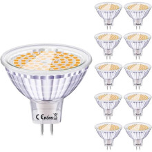 GU5.3 LED Bulbs 5W MR16 12V Warm White 2700K, 40W Halogen Equivalent, 540LM Spot Light, Pack of 10