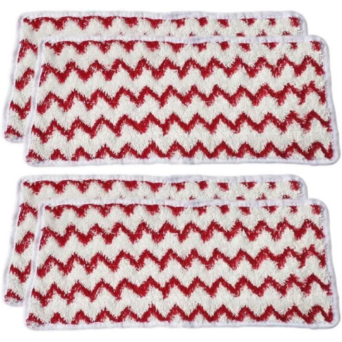 4 Microfiber Replacement Mop Pads for Steam Cleaner, Machine Washable, High Absorbency, Durable Cleaning Cloths