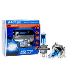 EinParts Halogenpærer H4 12V 6000K Kold Hvid 55W P43t, 2 stk.